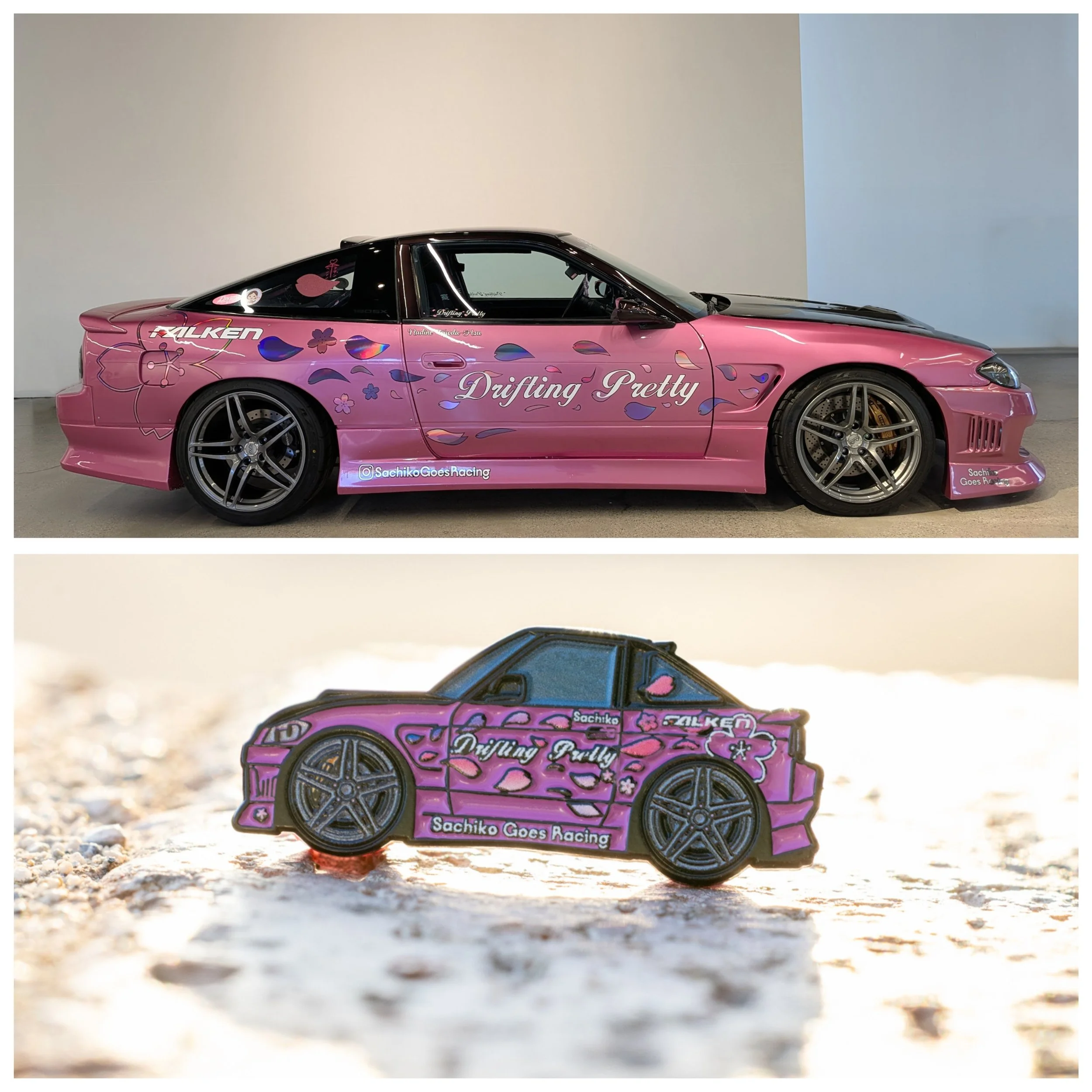 Sachiko Red S13 Race Car Pin — Sachiko Goes Racing